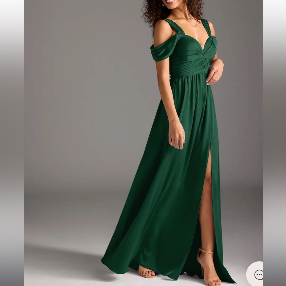 Azazie Lianne Dress Dark Green size A10